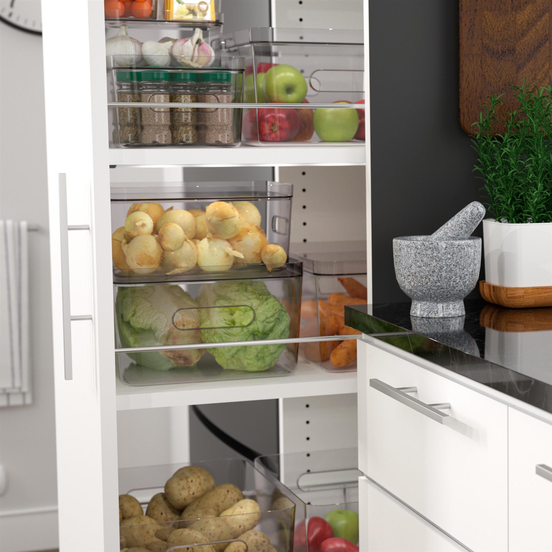 Large Clear Stacking Lidded Fridge Storage Box - Image 5