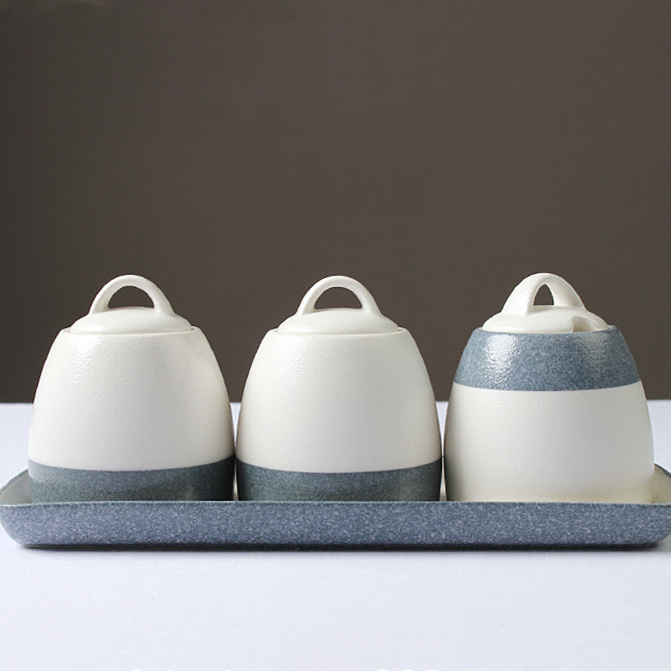 Ceramic Seasoning Pot Set Seasoning Bottle Countertop Chili Vinegar Soy Sauce Seasoning Pot - Image 4
