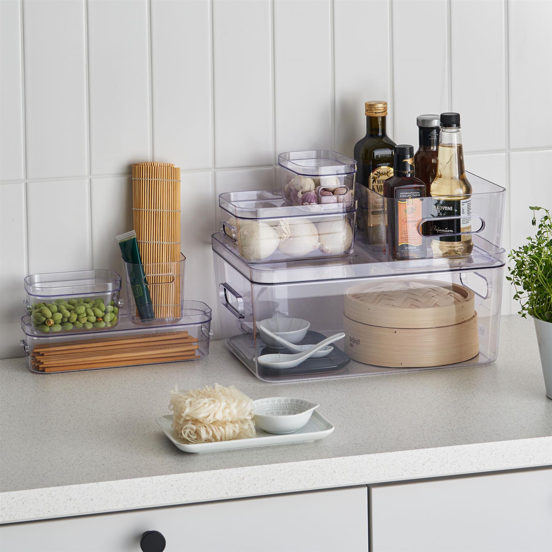 Large Clear Stacking Lidded Fridge Storage Box - Image 3