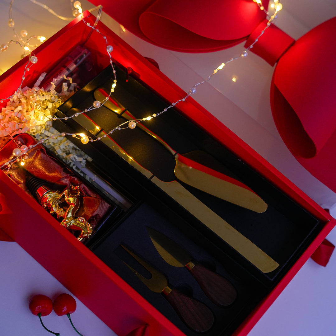 Wine & Cheese Gift Hamper in a Bow Box – 4 Curated Sets - Image 3