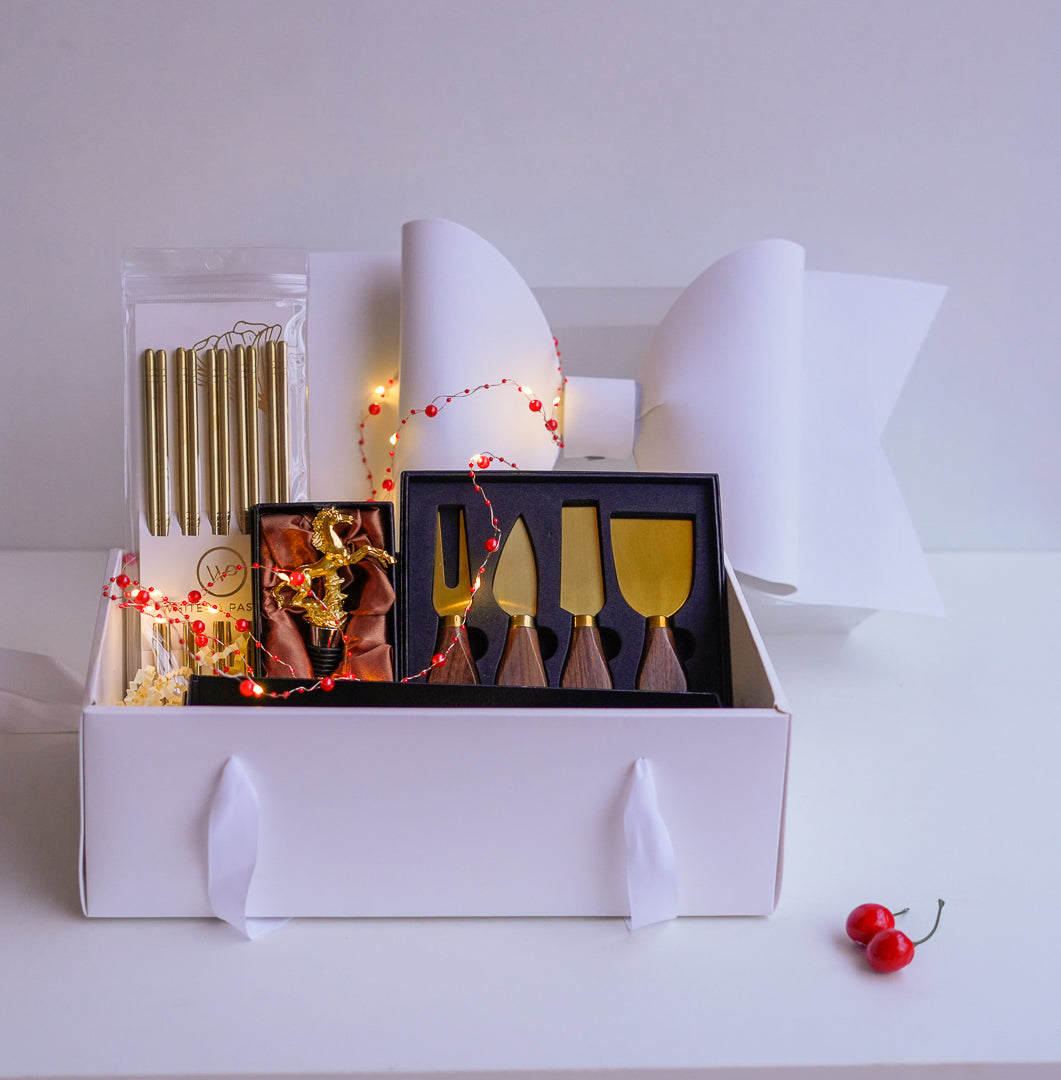 Wine & Cheese Gift Hamper in a Bow Box – 4 Curated Sets - Image 11