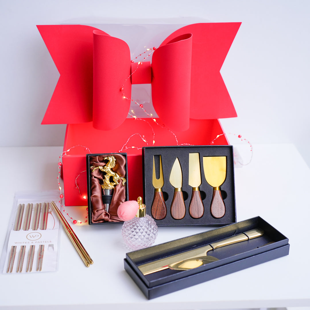 Wine & Cheese Gift Hamper in a Bow Box – 4 Curated Sets - Image 6