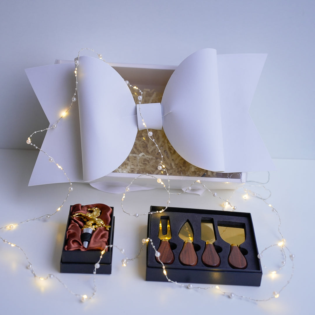 Wine & Cheese Gift Hamper in a Bow Box – 4 Curated Sets - Image 9