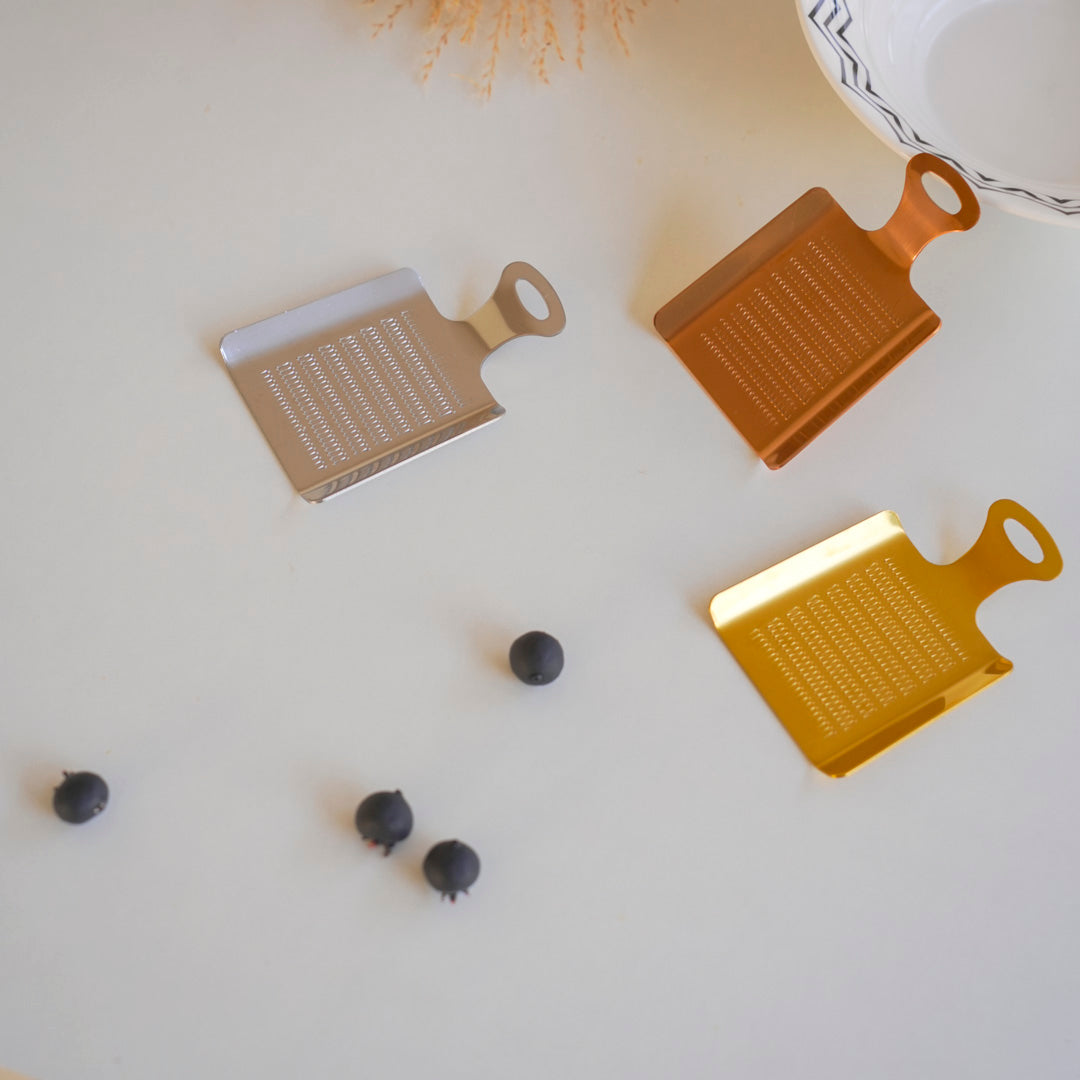Mini Grater for Ginger, Garlic & Lemon Zest | Stainless Steel | Gold | Silver | Rose Gold - Image 3