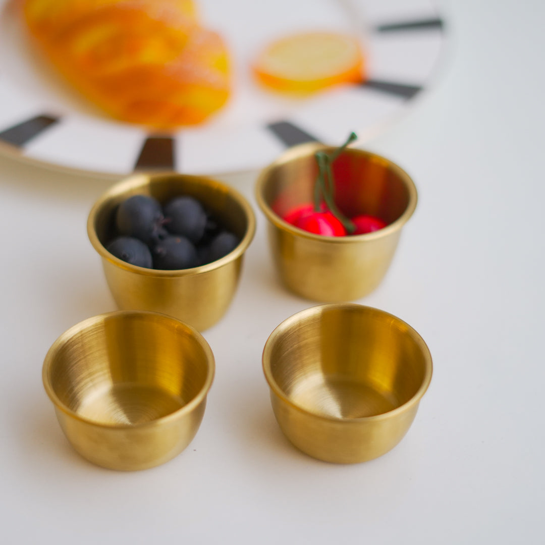 Set of 2 Stainless Steel Dip Bowls with Lids – 40ml & 70ml | Gold & Silver Finish - Image 14