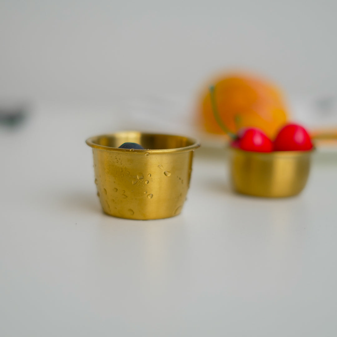 Set of 2 Stainless Steel Dip Bowls with Lids – 40ml & 70ml | Gold & Silver Finish - Image 15