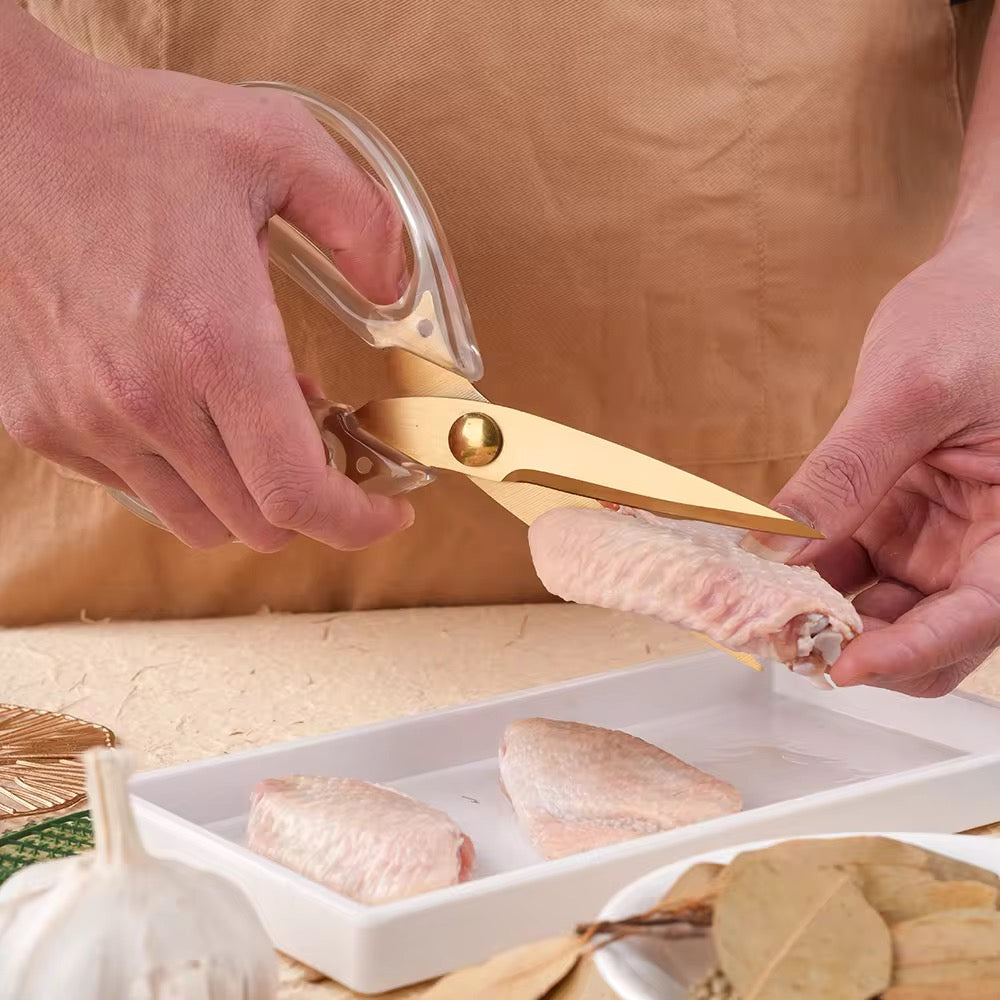 Gold Scissors with Acrylic Handle | Luxury Stainless Steel - Image 2