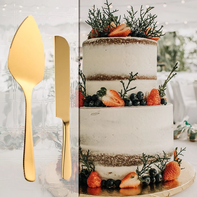 Cake Shovel and Knife Set - Gold, Silver & Rose Gold option - Image 17