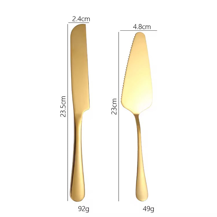 Cake Shovel and Knife Set - Gold, Silver & Rose Gold option - Image 18