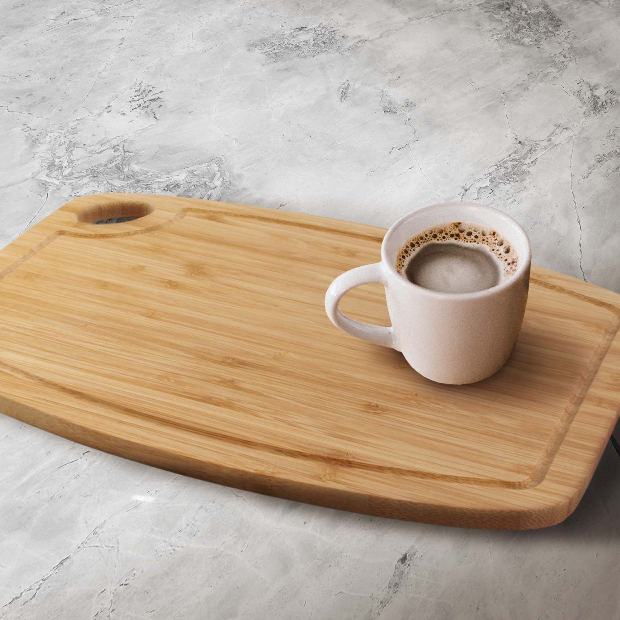 Vertical Cut Bamboo Cutting Board with Hanging Hole 11.75" x 8.63" x 0.40"/0.75" - Image 5
