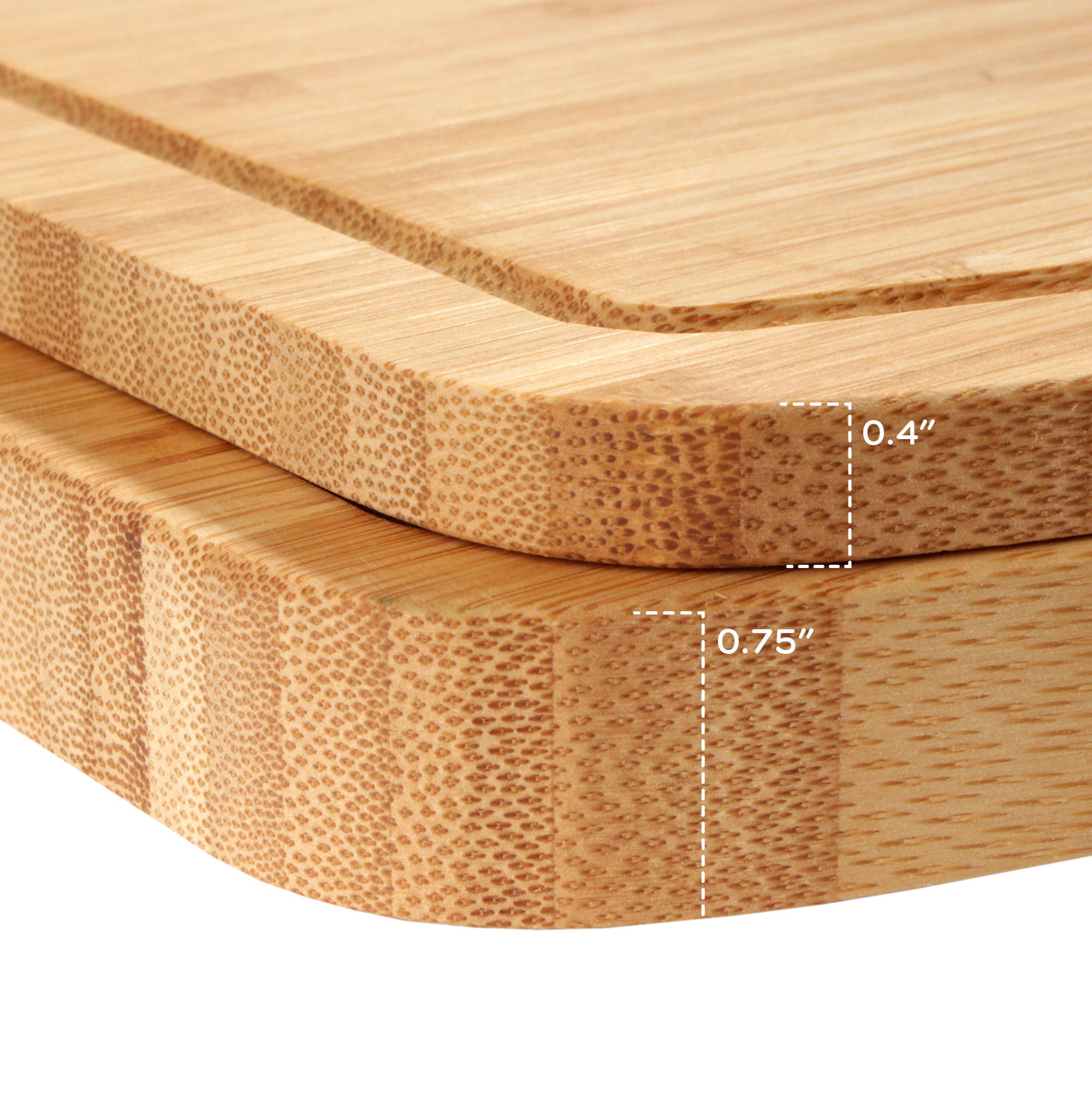 Vertical Cut Bamboo Cutting Board with Hanging Hole 11.75" x 8.63" x 0.40"/0.75" - Image 10