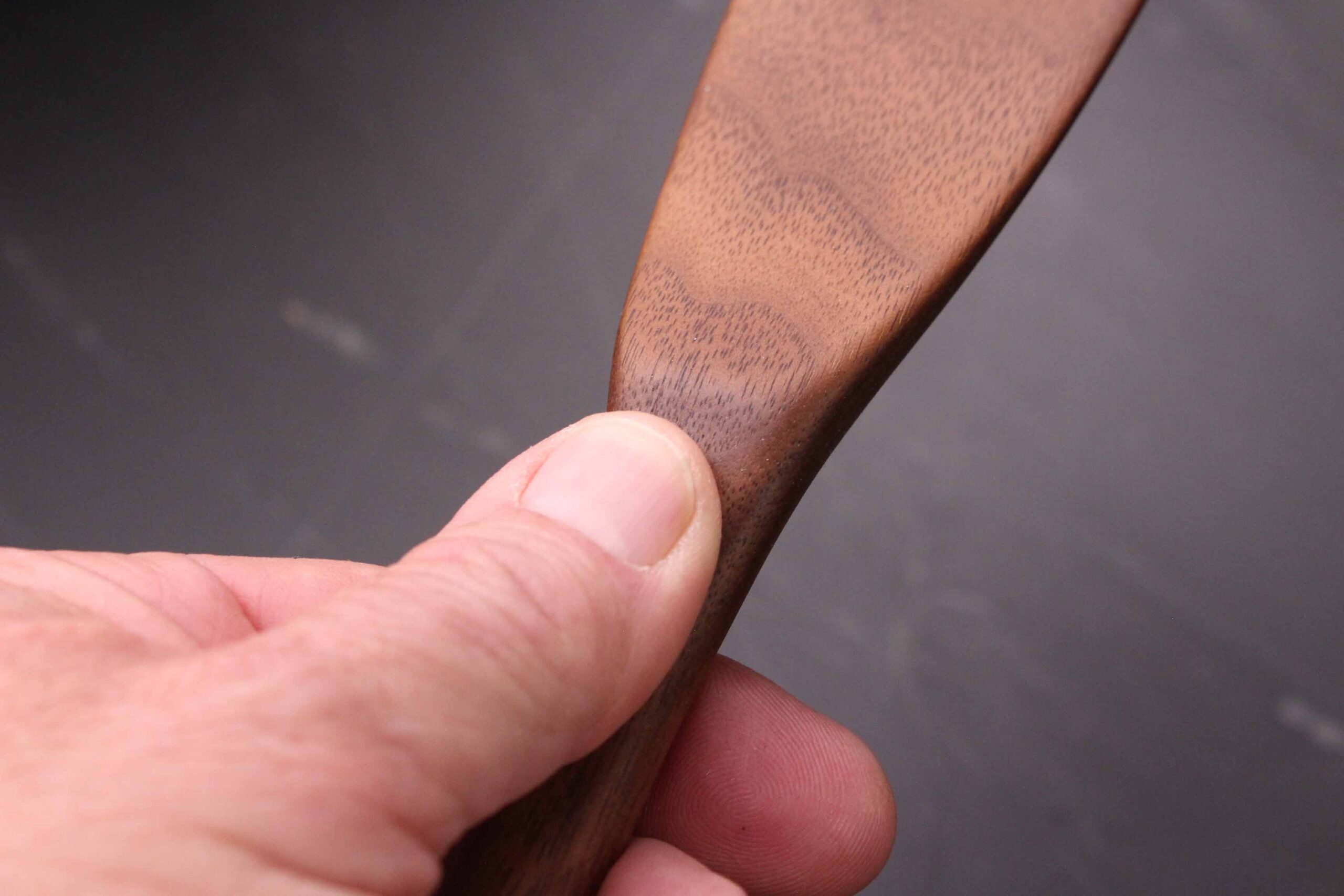 Handmade wooden right handed spurtle kitchen utensil carved from Walnut wood - Image 6