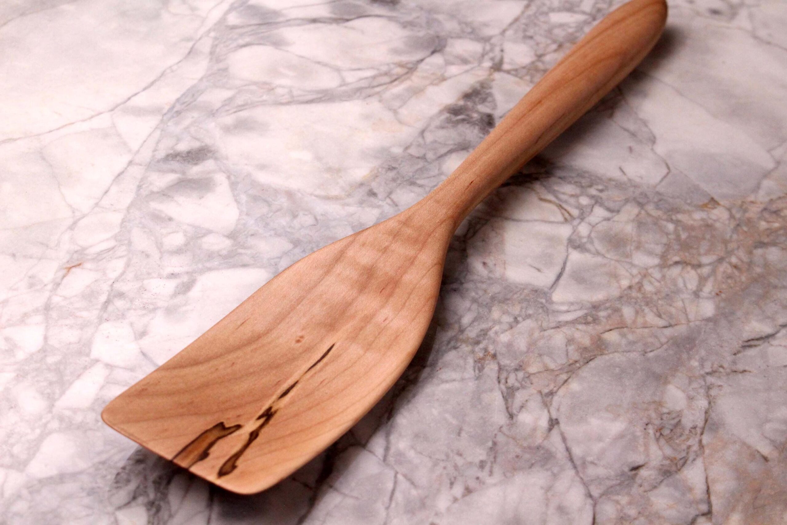 medium handmade wooden spatula for stirring and turning carved from Black Walnut wood. - Image 10