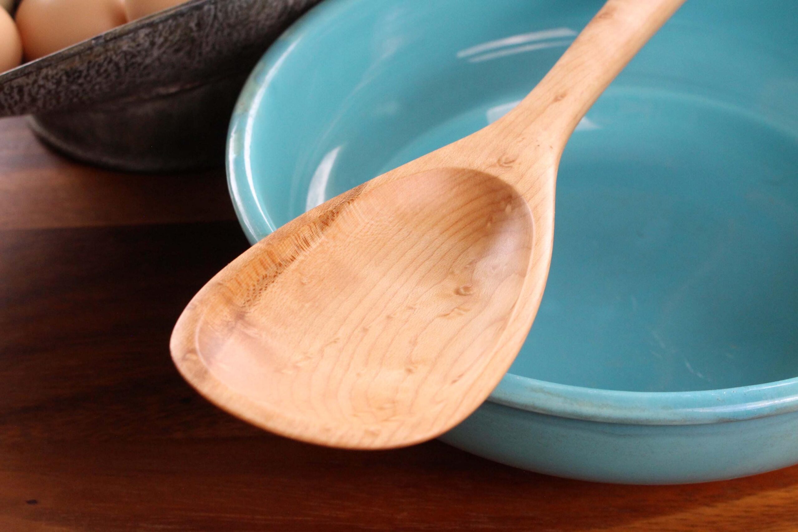 14 and 12 inch handmade wooden treenware spoon for all kinds of jobs in the kitchen - Image 3