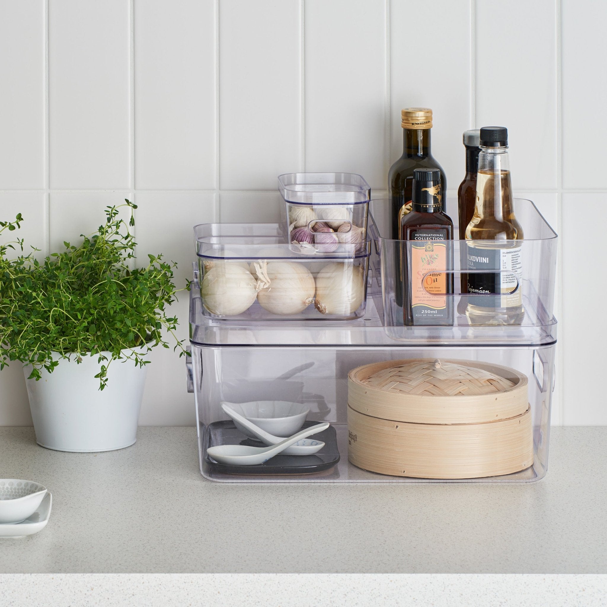 Small Stacking Lidded Fridge Storage Box - Image 5